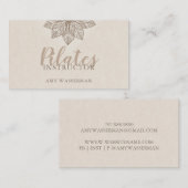 Moderne Pilates Instructor Lotus Blume Visitenkarte (Vorne/Hinten)