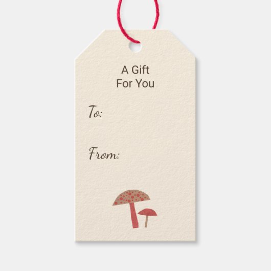 Moderne Pilze aus dem Mittelalter Retro Nature Art Geschenkanhänger (Vorderseite)