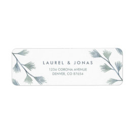 Moderne Pine Green + White Rücksendeadressen-Aufkl