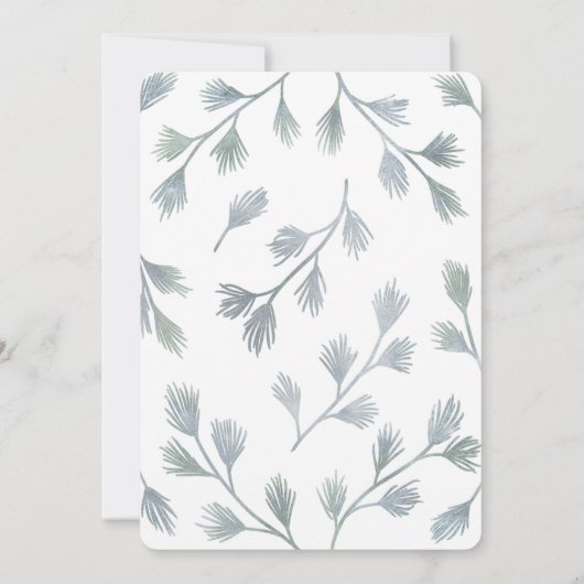 Moderne Pine Green + White speichern Datumskarten Save The Date (Rückseite)