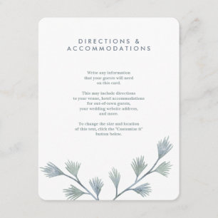 Moderne Pine Green + White Wedding Cards Begleitkarte