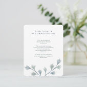 Moderne Pine Green + White Wedding Cards Begleitkarte (Stehend Vorderseite)