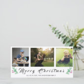 Moderne Pine Needle Frohe Weihnachten 3-Foto Colla (Stehend Vorderseite)