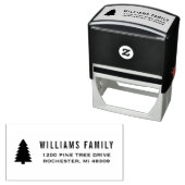 Moderne Pine Tree Holiday Rücksendeadresse Permastempel (Beispiel)