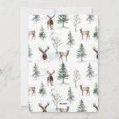 Moderne Pine Tree Script Weihnachten Party Einladu (Rückseite)