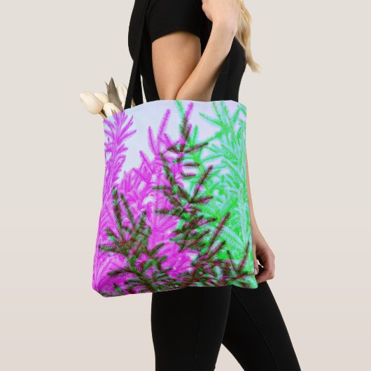 Moderne Pine Trees Abstrakt Tote Bag Tasche (Von Nahem)