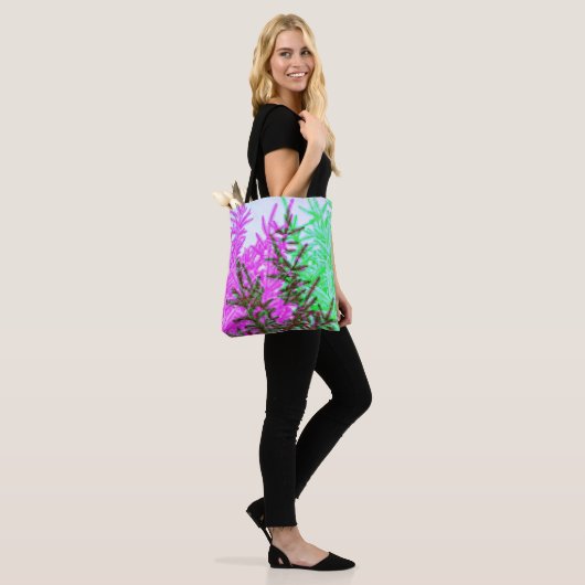 Moderne Pine Trees Abstrakt Tote Bag Tasche (Am Model)