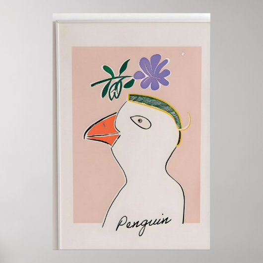 Moderne Pinguin-Illustrationsdruck – Kinderzimmerw Poster (Vorne)