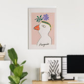Moderne Pinguin-Illustrationsdruck – Kinderzimmerw Poster (Heimbüro)