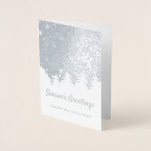 Moderne Pinienbäume | Holiday Greetings Folienkarte (Vorderseite)