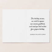 Moderne Pinienbäume | Holiday Greetings Folienkarte (Innenseite)