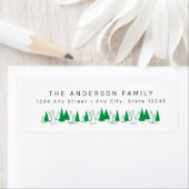 Moderne Pinienbäume - Rücksendeadresse des Mittela (Insitu)