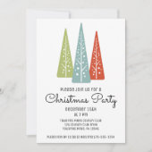 Moderne Pinienbäume - Weihnachtsfest im Mittelalte Einladung (Vorderseite)