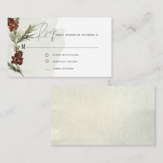 Moderne Pinienwasser-UAWG-Umschließungskarte Begleitkarte (Vorne/Hinten)