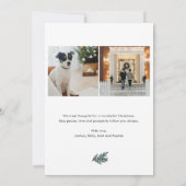 Moderne Pinienweihnachtskarte Foto Einladung (Rückseite)