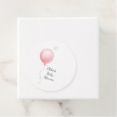 Moderne Pink Balloon Girl Babydusche Geschenkanhänger (Beispiel)