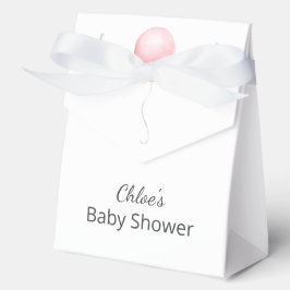 Moderne Pink Balloon Girl Babydusche Geschenkschachtel