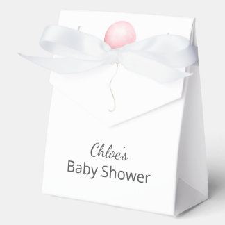 Moderne Pink Balloon Girl Babydusche Geschenkschachtel