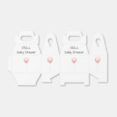 Moderne Pink Balloon Girl Babydusche Geschenkschachtel (Ungefaltet)