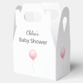 Moderne Pink Balloon Girl Babydusche Geschenkschachtel (Geöffnet)