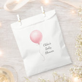 Moderne Pink Balloon Girl Babydusche Geschenktütchen (Ausgeschnitten)