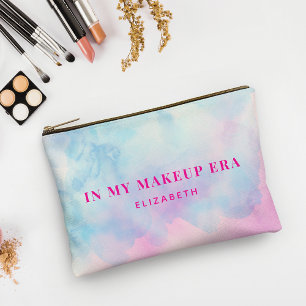 Moderne Pink Blaue Tie Dye Make-up-Ära Personalisi Zubehörtasche