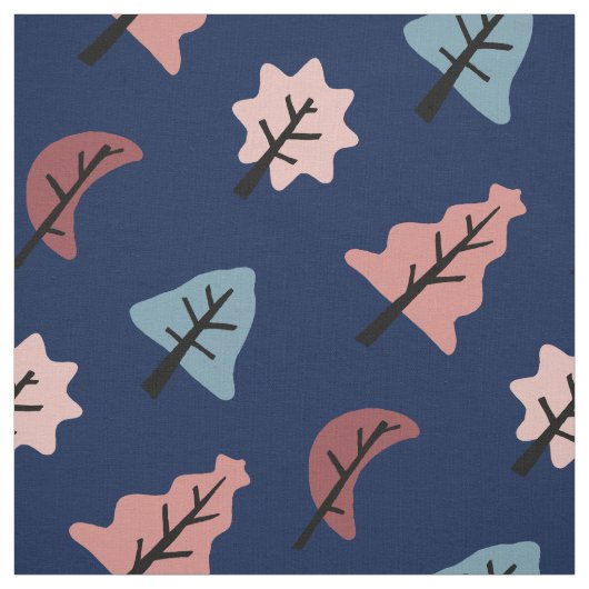 Moderne Pink Blue Cookie Tree Muster Urlaub Stoff (Muster)