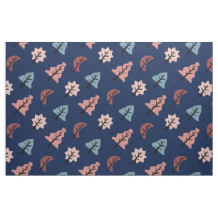 Moderne Pink Blue Cookie Tree Muster Urlaub Stoff