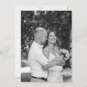 Moderne Pink-Blumen-Foto-Hochzeit retten das Datum Einladung (Rückseite)