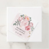 Moderne Pink Blush Floral Girl Babydusche Geschenkanhänger (Beispiel)