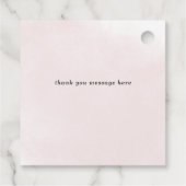 Moderne Pink Blush Floral Girl Babydusche Geschenkanhänger (Rückseite)