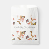 Moderne Pink Boho Butterfly Girl Babydusche Geschenktütchen (Vorderseite)