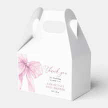 Moderne Pink Bow Baby Dusche Vielen Dank
