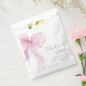 Moderne Pink Bow Baby Dusche Vielen Dank Geschenktütchen (Versiegelt)