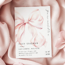 Moderne Pink Bow Babydusche