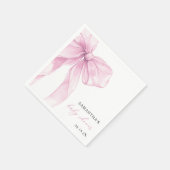 Moderne Pink Bow Babydusche Serviette (Ecke)