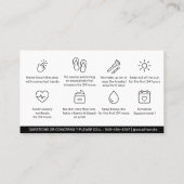 Moderne Pink Brows Aftercare PMU Brow Instruktione Visitenkarte (Rückseite)