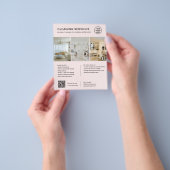 Moderne Pink Cleaning Services QR Unternehmen Flyer (Gruppe)