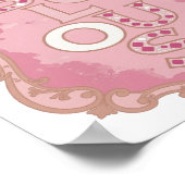 Moderne Pink FABULOUS Slogandesign Poster (Ecke)