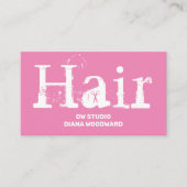 Moderne Pink Fairdresser Business Card Visitenkarte (Vorderseite)
