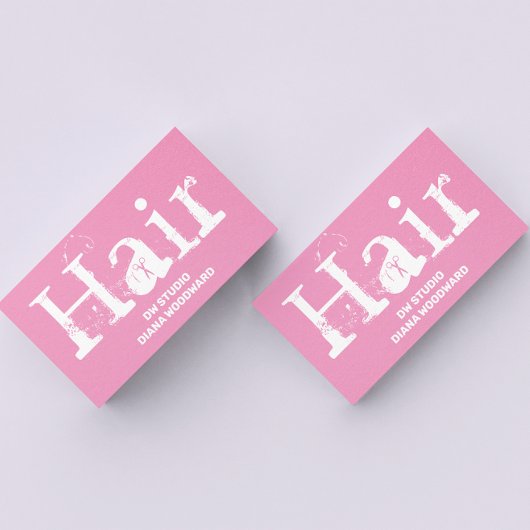 Moderne Pink Fairdresser Business Card Visitenkarte