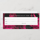 Moderne Pink Flames QR-Code-Geschenkkarte (Rückseite)