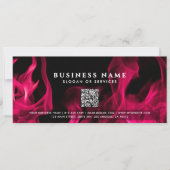 Moderne Pink Flames QR-Code-Geschenkkarte (Vorderseite)