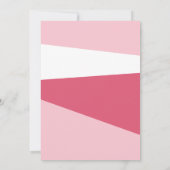 Moderne Pink Geometric Girl Couple Kinderdusche Einladung (Rückseite)