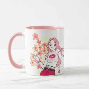 Moderne Pink Girl Boss Tasse