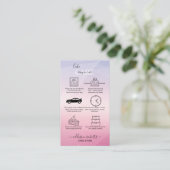 Moderne Pink Girl Gradient Cake Care Business Card Visitenkarte (Stehend Vorderseite)