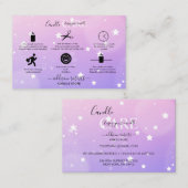 Moderne pink Girl Gradient Candle Care Business Ca Visitenkarte (Vorne/Hinten)
