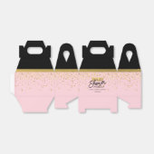 Moderne Pink Gold Konfetti & Black Baby Dusche Geschenkschachtel (Ungefaltet)