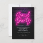 Moderne Pink Grad 2025 Foto Graduation Party Einladung (Vorderseite)