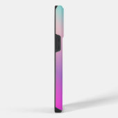 Moderne Pink-Gradient-Farbbblock-Name-Monogramm iPhone Hülle (Rechte Seite)